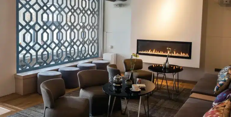 faux iron window coverings